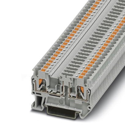 Phoenix Contact Disconnect Terminal Block; PTC 2.5-TG ; 10A; 300V; 1-Level; #24 - #12; Push-In Connection; Gray
